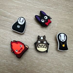 5 pcs Studio Ghibli Decoration Anime Shoe Charms Cute Sandals Accessories